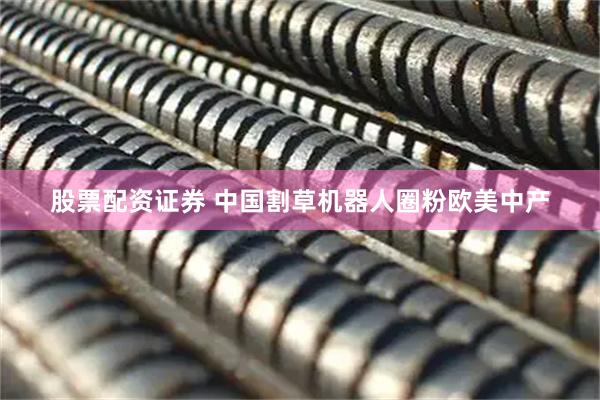 股票配资证券 中国割草机器人圈粉欧美中产